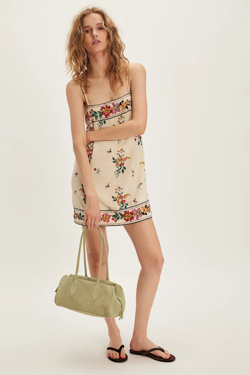 Bali Take Me With You Mini Dress (With Green Straps)