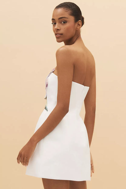 Rosario Floral Appliqué Mini Dress