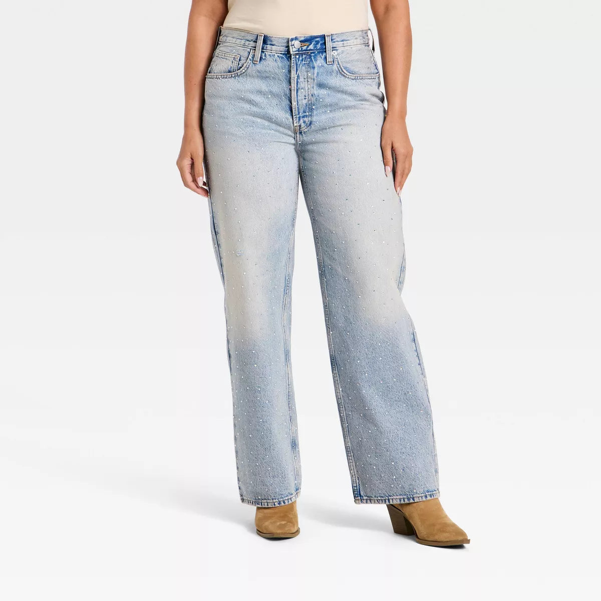 Denim Rhinestone Jeans
