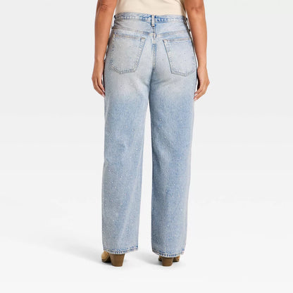 Denim Rhinestone Jeans