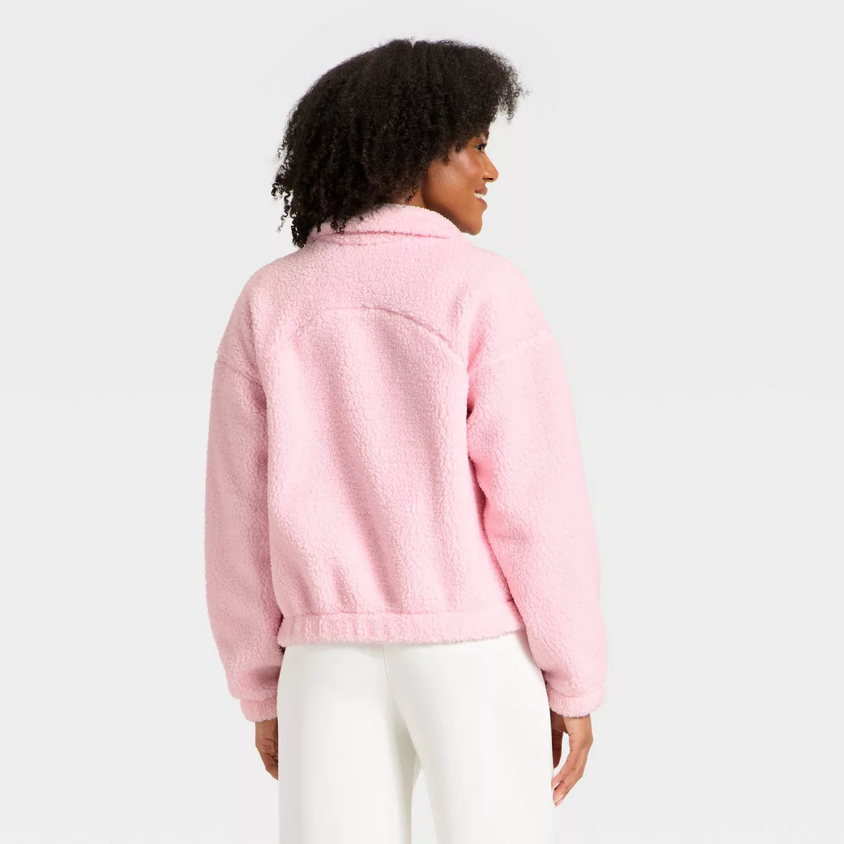 Women's High Pile Fleece 1/2 Zip Pullover Jacket