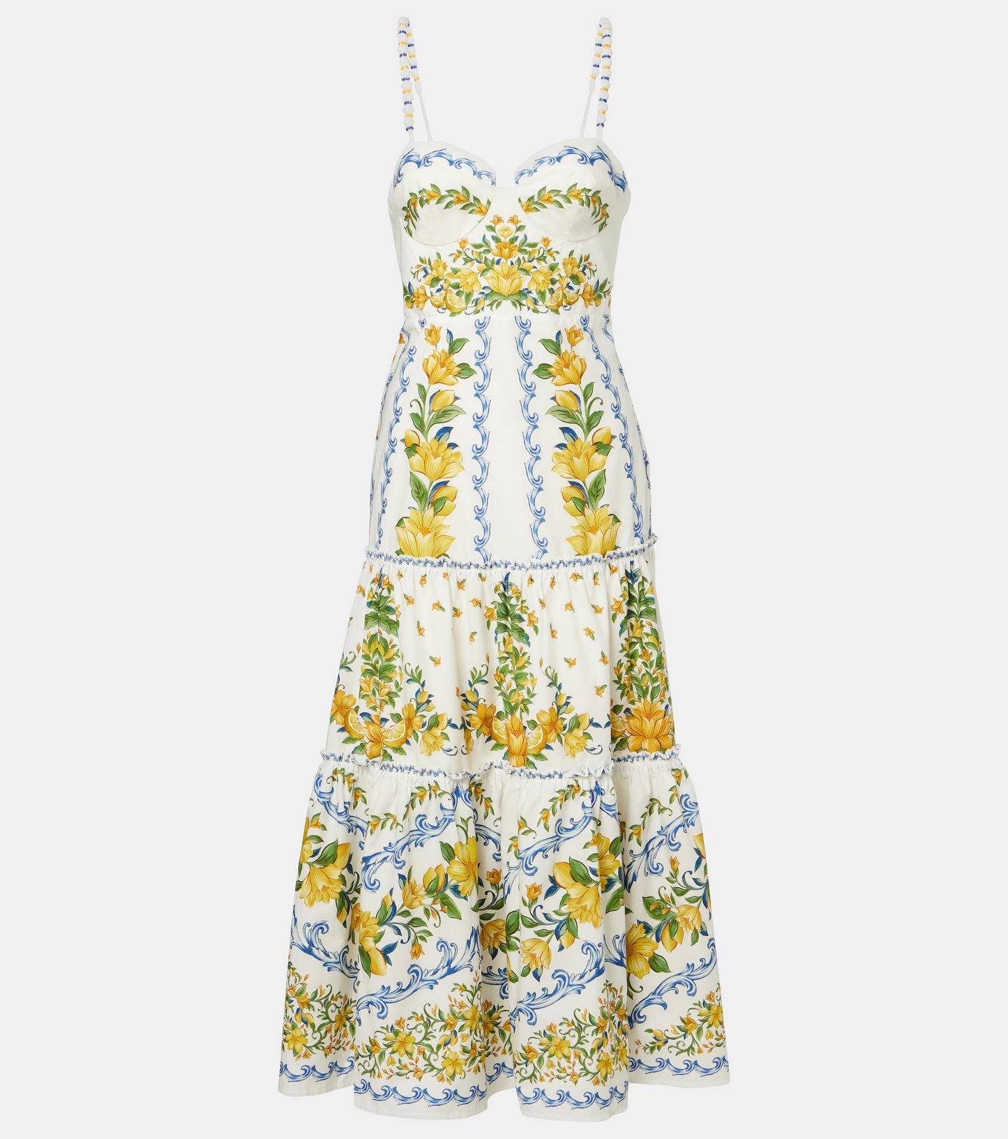 Sicily Printed Cotton Midi Dress
