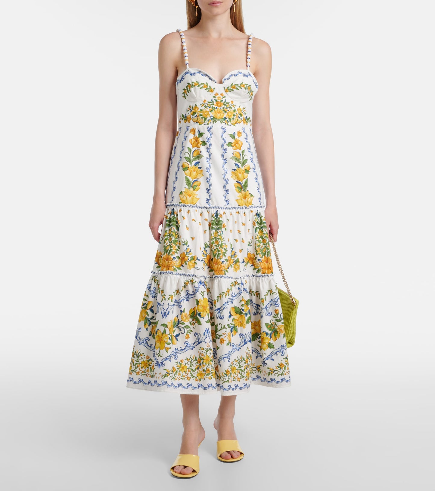 Sicily Printed Cotton Midi Dress