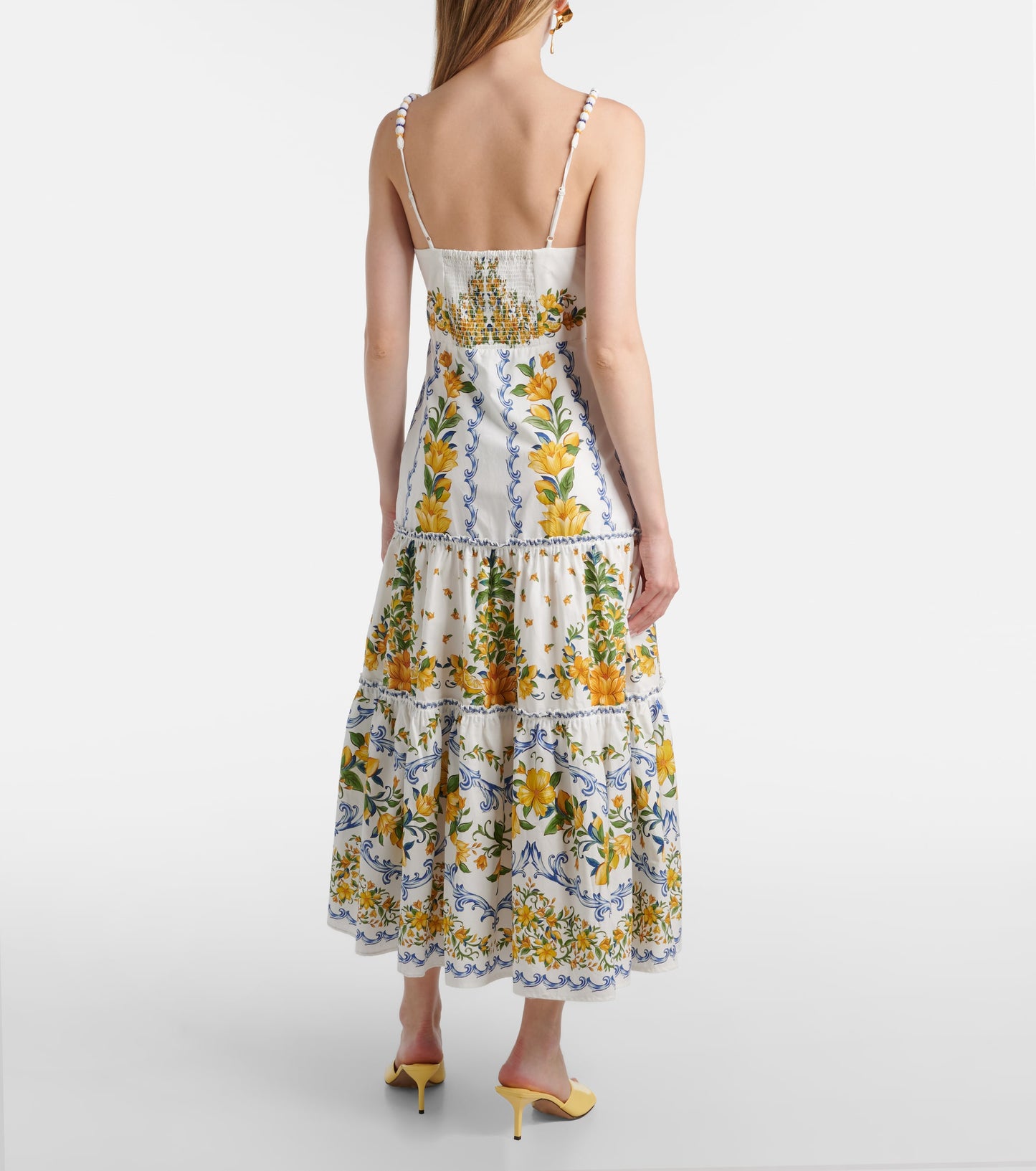 Sicily Printed Cotton Midi Dress