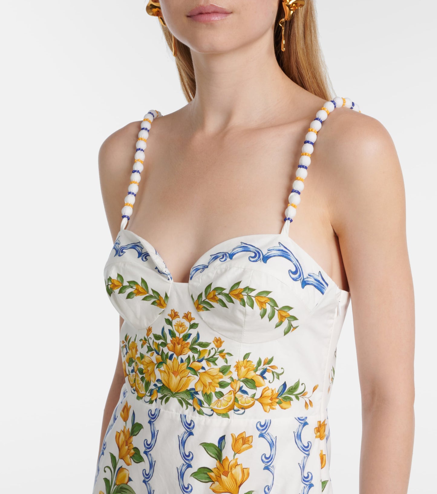 Sicily Printed Cotton Midi Dress