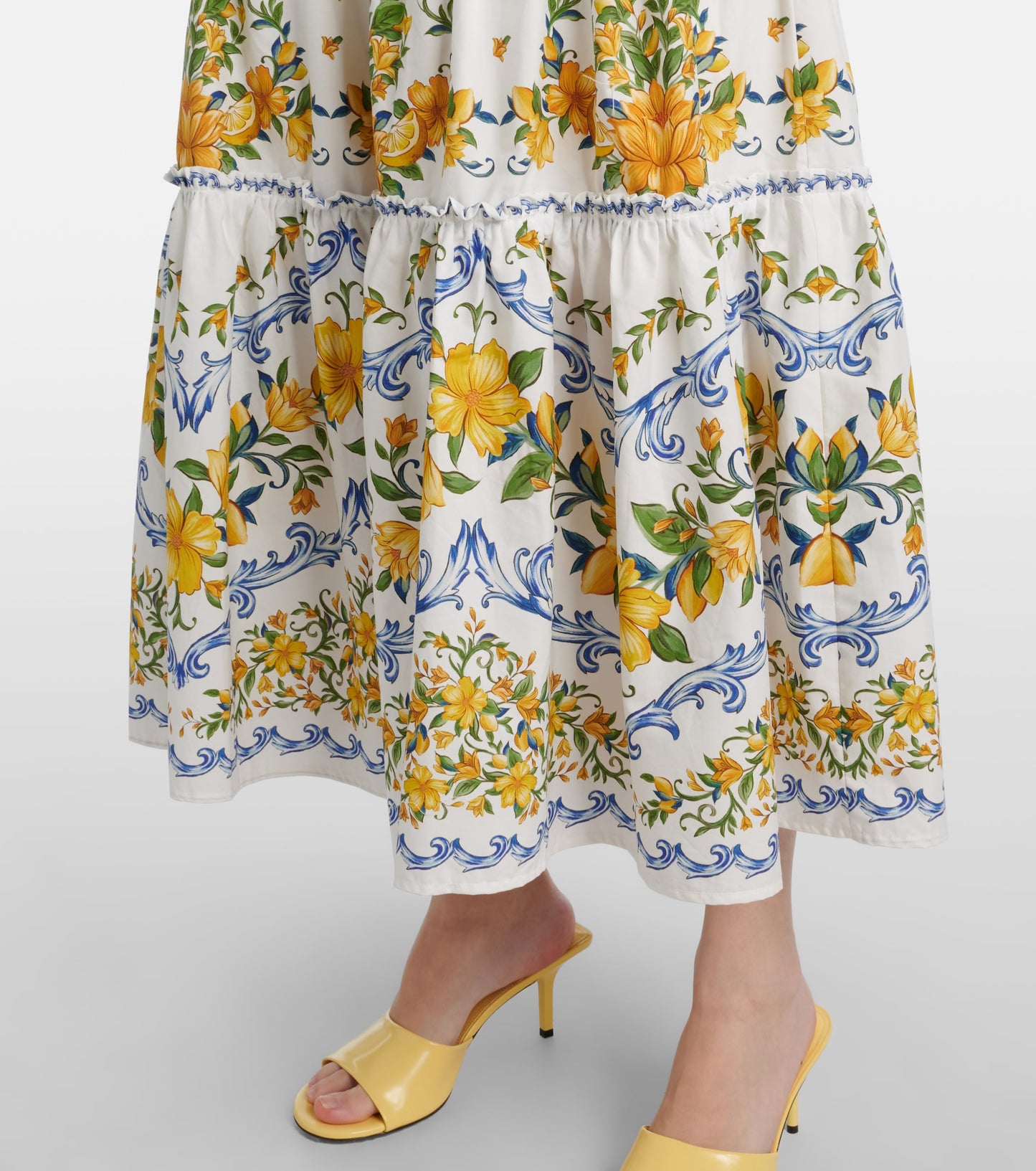 Sicily Printed Cotton Midi Dress